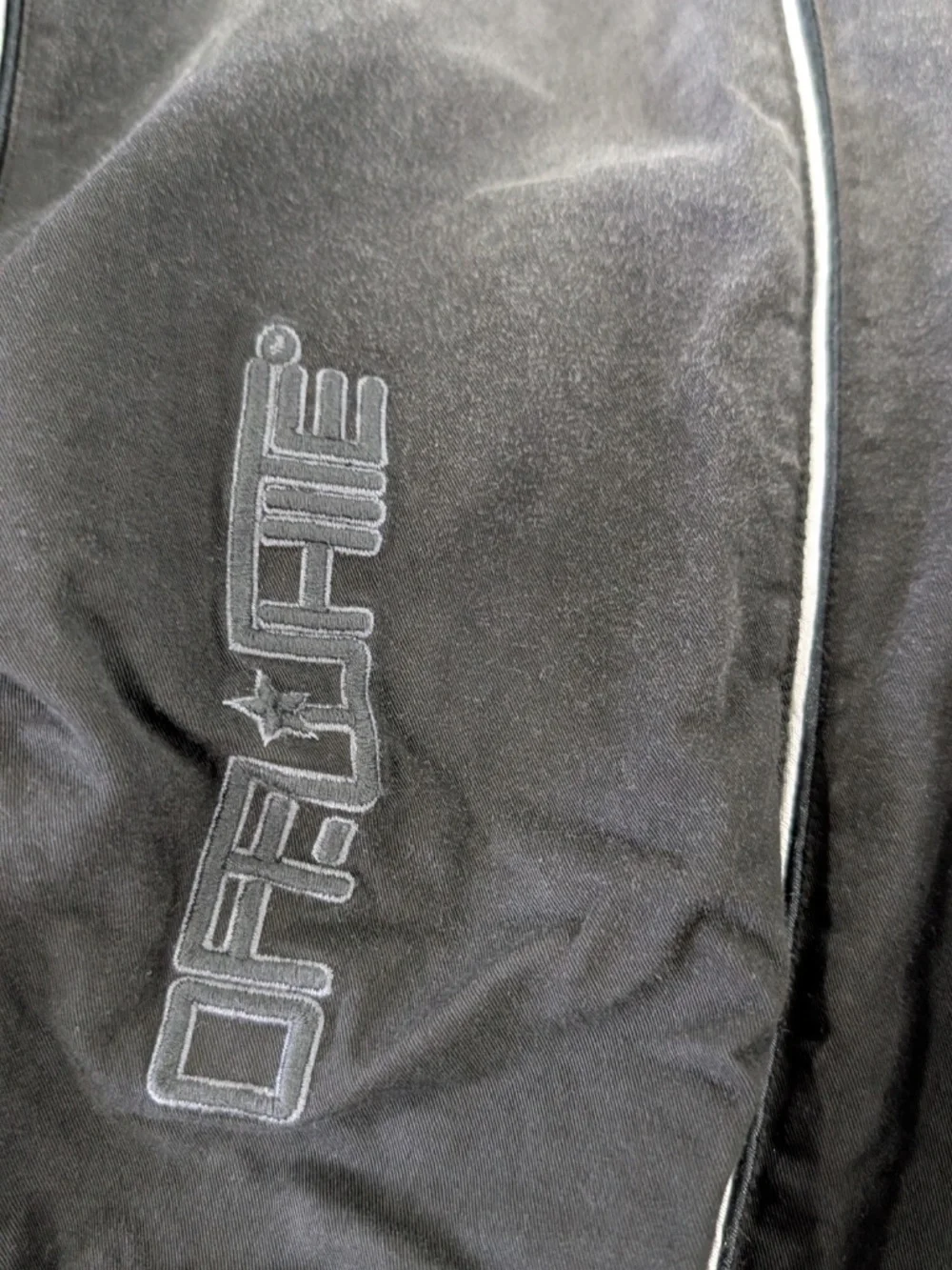 OFF-WHITE Offline Garment Dyed Gradient Track Jacket Size XL Black Mesh Lining